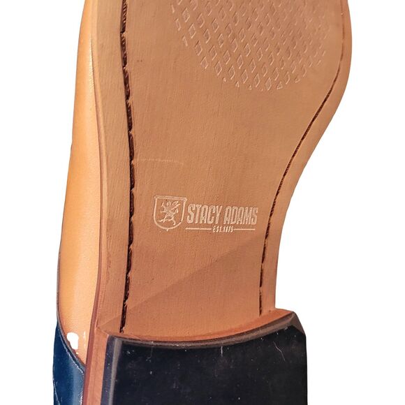 Stacy Adams 2 Tone Oxford Brown Black Single Monk Strap size 10.5 Shoes Slip On main image 4